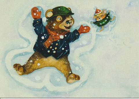 Pieni koululaiskokoinen joulukortti (7.5x10.5cm) #13