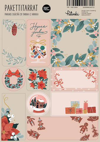 Christmas label stickers / Kaisu Sandberg
