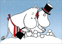 Moominmamma, Moominpappa and snowballs
