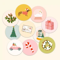 Muchable - 10 small Christmas stickers (diameter 3cm) #2