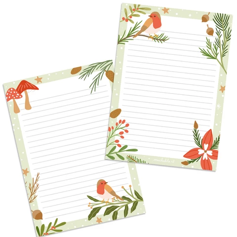 Muchable - Christmas bird -notepad (A5, 50s)