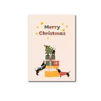 Only Happy Things - Merry Christmas mäyräkoirat