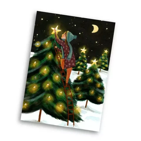 Esther Bennink - Tree decorating (12x16,8cm)
