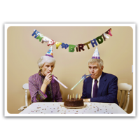 Happy birthday - old couple