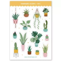 Little Lefty Lou - Houseplants stickers (A6 sticker sheet)