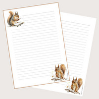 Orava ja kirja #1 - kirjepaperit (A4, 10s)