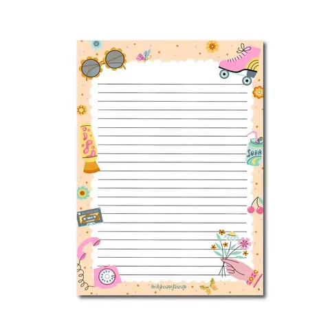 Only Happy Things - Retro -notepad (A5, 50s)