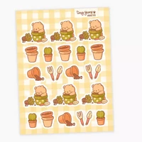 Tiny Yume - Gardening (sticker sheet 9x12cm)
