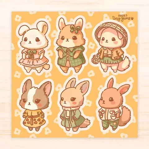 Tiny Yume - Puput (tarra-arkki 10.7x10.7cm)