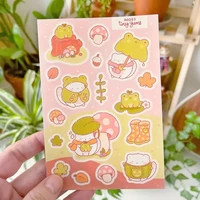 Tiny Yume - Frogs (sticker sheet 7.7x14.8cm)