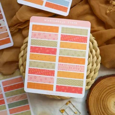 BlossomBujo Store - Fruity washi (sticker sheet)