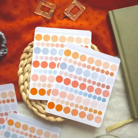 BlossomBujo Store - Futuristic contrast circles (tarra-arkki)