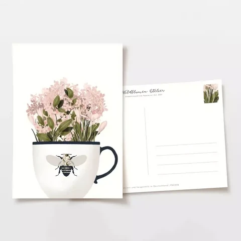 Wildblumen Atelier - Mehiläiskuppi ja kukat