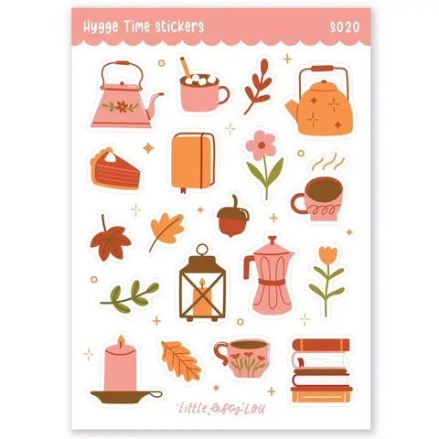 Little Lefty Lou - Hygge time stickers (A6 sticker sheet)