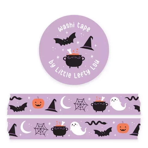 Little Lefty Lou washiteippi - Halloween violetti (1.5cm x 10m)