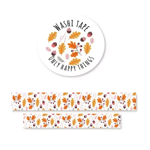 Only Happy Things washitape - Fall foliage fantasy (1.5cm x 10m)