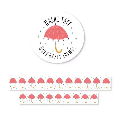 Only Happy Things washitape -  Under my umbrella (1.5cm x 10m)