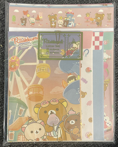San-X Rilakkuma amusement park kirjesetti (24p+12k) #1