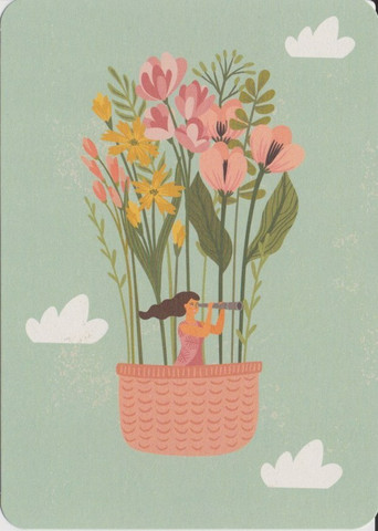 Balloon ride in flower basket
