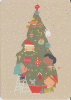 Decorating the Christmas tree