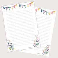 Bunting #1 - writing papers (A4, 10s)