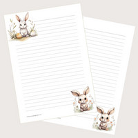 Easter bunny #1 - writing papers (A4, 10s)