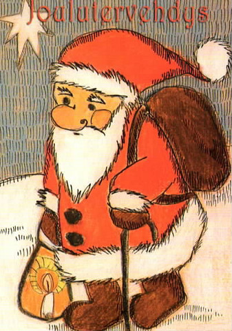 Christmas postcard - Santa