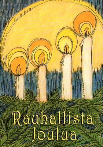 Christmas postcard - Candles