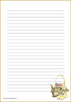 Pääsiäispuput ja -tiput -kirjepaperit (A4, 10s)