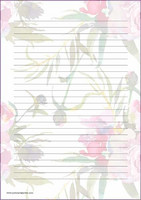Peonies - writing papers (A5, 10s)