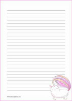 Caticorn - writing papers (A4, 10s) #3