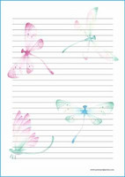 Dragonflies - writing papers (A4, 10s)