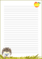 Hedgehog - writing papers (A5, 10s) #1