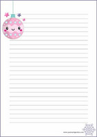 Christmas ball - writing papers (A5, 10s) #2
