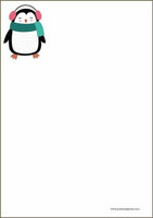 Penguin - writing papers (A4, 10s) #2