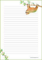 Sloth - writing papers (A4, 10s) #1