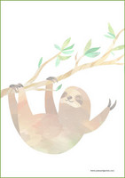 Sloth - writing papers (A4, 10s) #3