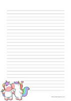Unicorn kiss #1 - writing papers (A4, 10s)