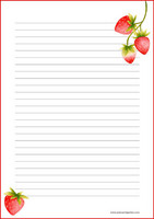 Strawberry - writing papers (A5, 10s)