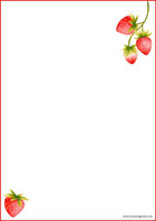 Strawberry - writing papers (A4, 10s)