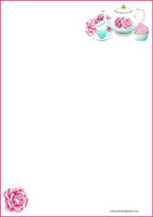Tea serving - writing papers (A5, 10s)