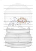 Snowglobe - writing papers (A5, 10s)