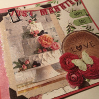 Handmade Just married - card #1