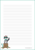 Raccoon- writing papers (A5, 10s) #1