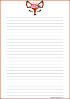 Fox - writing papers (A4, 10s) #1