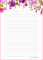 Flowers - writing papers (A4, 10s) #1