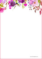 Flowers - writing papers (A4, 10s) #1