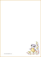 Owl - writing papers (A4, 10s) #2