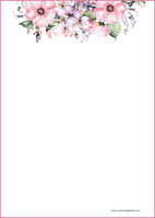 Flowers - writing papers (A4, 10s) #2