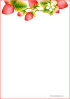 Strawberry - writing papers (A4, 10s) #2